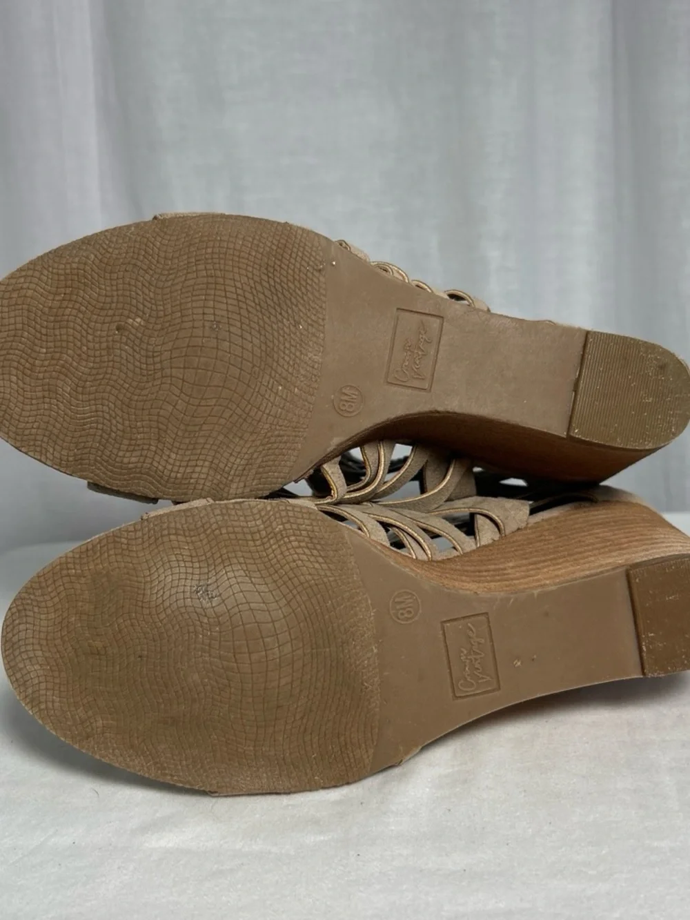 Crown Vintage | Strappy Lace-Up | Wedge Sandal | Size 8 | 3” Heel